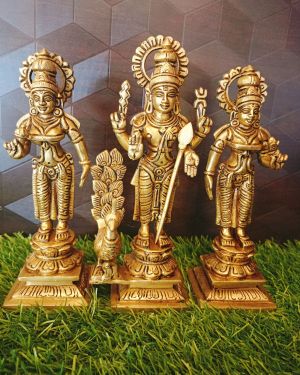 Lord Brass Murugan With valli Deivanai / Pure & Antique