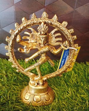 Brass Nataraja Idol , Antique Finish 5.5″