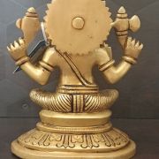 Brass Oval Base Ganesha Statue , Pure & Antique 6″