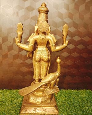 Lord Murugan Panchaloga Statue 18.7″ / Pure & Antique