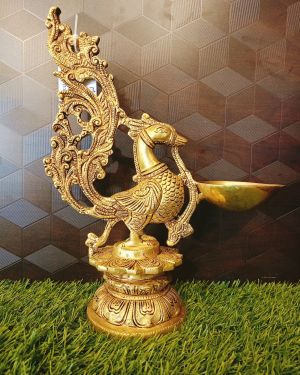 Brass Designer Annam Diya 12″