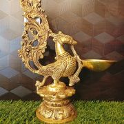 Brass Designer Annam Diya 12″