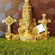 Brass Superfine Balaji Perumal Statue , Pure & Antique 9″