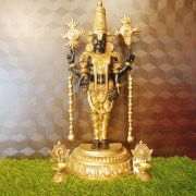 Brass Perumal With Black Color , Pure & Antique 23″