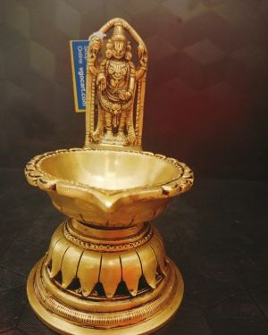 Brass Lord Perumal Diya 7″