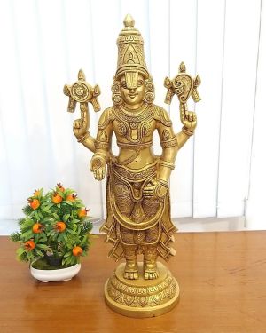 Brass Big Perumal Statue For Pooja – 24″