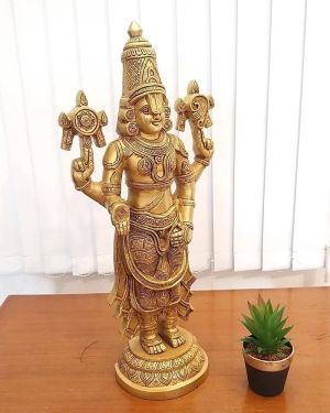 Brass Big Perumal Statue For Pooja – 24″