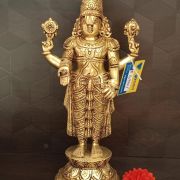 Brass Perumal Idol , Pure & Antique 11.5″