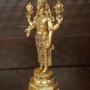 Brass Perumal Idol , Pure & Antique 11.5″