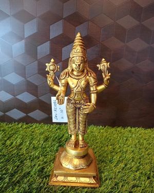 Brass Standing Perumal Idol 10″