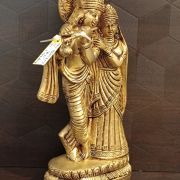 Buy Brass Radha Krishna Statue  Pure Brass Idol  Antique finish 8.5″ online at Best Price Coimbatore,India