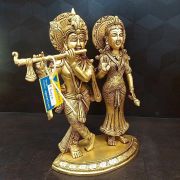 Brass Radha Krishna Showpiece 10″ / Pure & Antique