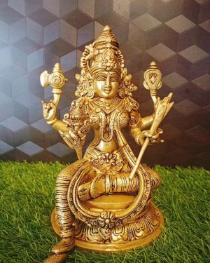 Brass God Raja Rajeshwari Statue , Pure & Antique