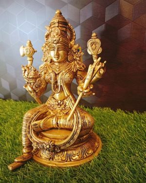 Brass God Raja Rajeshwari Statue , Pure & Antique