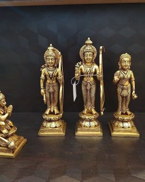 Brass Big Size Rama Dharbar Idols 10.5″