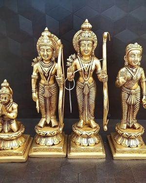 Brass Big Size Rama Dharbar Idols 10.5″