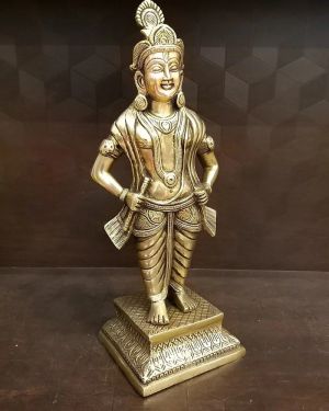 Brass Santhana Krishna Big Idol 14″ / Pure & Antique