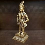 Brass Santhana Krishna Big Idol 14″ / Pure & Antique