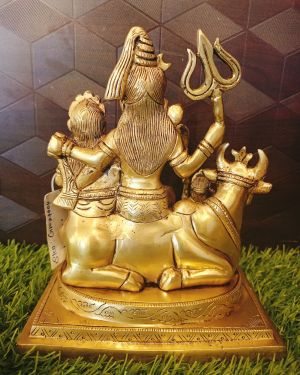 Brass Shiva Family’s Statue 7″ , Pure & Antique