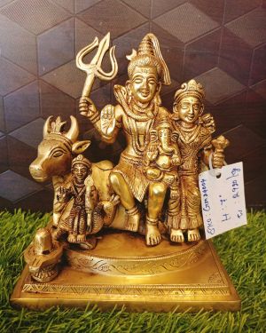 Brass Shiva Family’s Statue 7″ , Pure & Antique