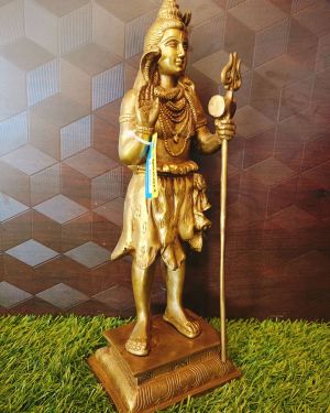 Standing Lord Shiva Brass Statue 14″ , Antique Look