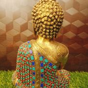 Buy Brass Color Stone Buddha Statue / Pure & Antique