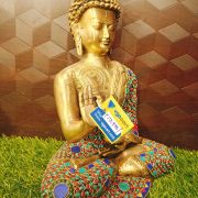 Buy Brass Color Stone Buddha Statue / Pure & Antique