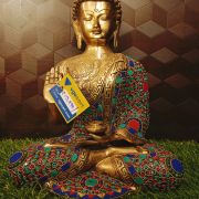 Buy Brass Color Stone Buddha Statue / Pure & Antique