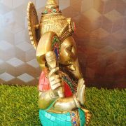 Brass Stone Ganesha 10″ / Pure & Antique