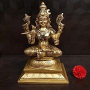 Brass Superfine Kamatchi Amman Idol , Pure & Antique 10″