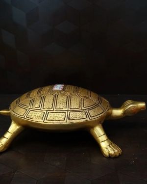 Brass Tortoise Idol Big Pooja Items / Pure & Antique