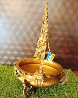 Brass Vinayagar Swing Uruli / Pure & Antique 21″