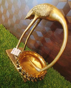 Brass Swan Uruli For Home Decor And Vastu / Pure & Antique