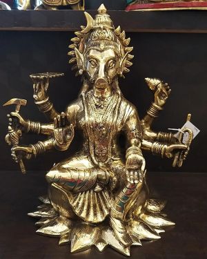 Brass Varahi Amman Statue Big , Pure & Antique 16″