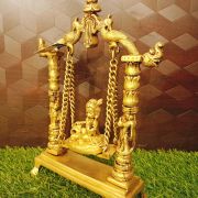 Brass Vennai Krishna Jhula Statue 12″