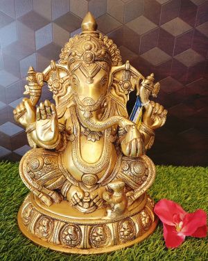 Fine Art Big Ganesha | Brass God Idol | Pure & Antique