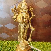 Brass Vishnu Statue , antique Finish  – 8.2″