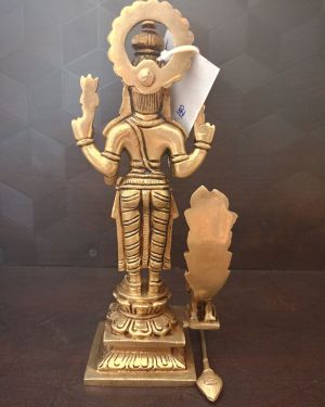 Buy Raja Alangara Murugan Brass Statue 8″Golden Antique finish  at Lowest Price Coimbatore,India