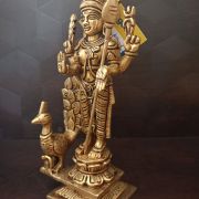 Buy Raja Alangara Murugan Brass Statue 8″Golden Antique finish  at Lowest Price Coimbatore,India