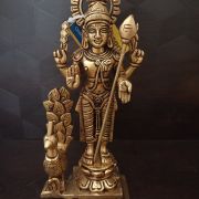 Buy Raja Alangara Murugan Brass Statue 8″Golden Antique finish  at Lowest Price Coimbatore,India