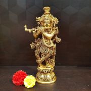 Brass Superfine Lord Krishna Statue / Pure & Antique