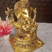 Buy Brass Ashta Ganesha Sitting On Square base 13′