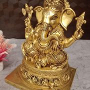 Buy Brass Ashta Ganesha Sitting On Square base 13′