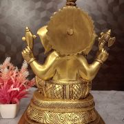 Buy Brass Ashta Ganesha Sitting On Square base 13′