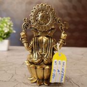 Brass Fine Art Ganesha Sitting On Lotus Base 4″