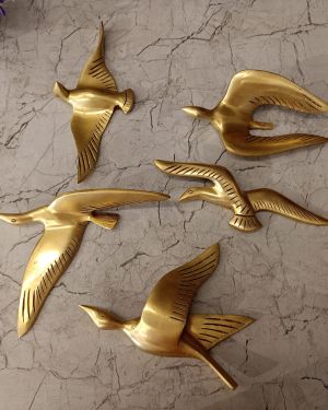 Brass Birds Wall Mount For Home Decors 7.5″