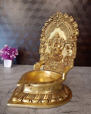 Buy Brass Big Ganesha Diya For Pooja 10″