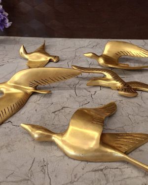 Brass Birds Wall Mount For Home Decors 7.5″