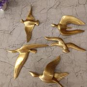 Brass Birds Wall Mount For Home Decors 7.5″
