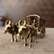 Brass Bullockcart For Home Decor 3″